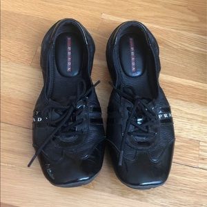 Prada Sport Lace Up Flats